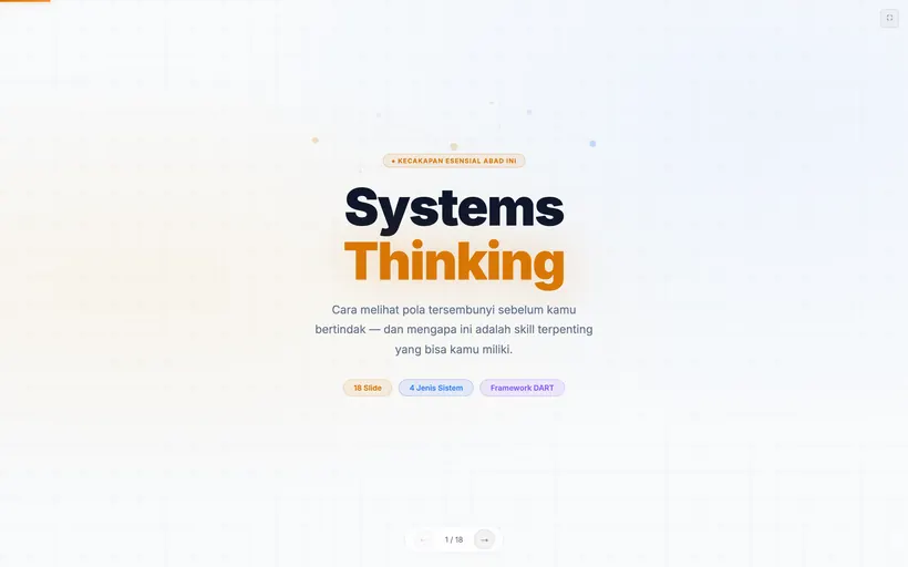 One deck, opened as a web page