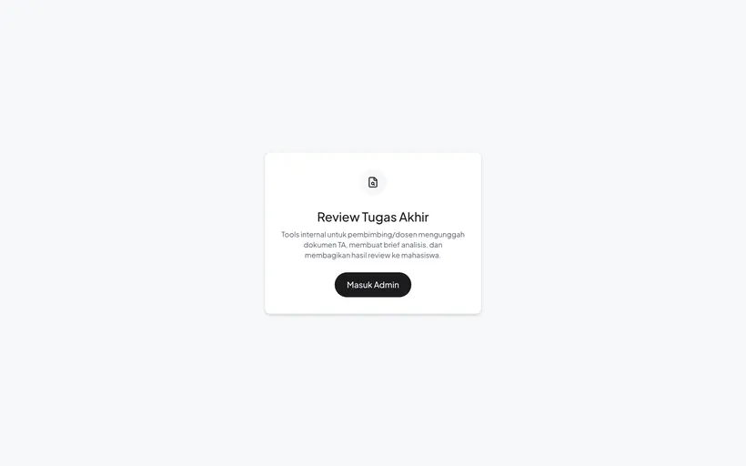 Review Tugas Akhir